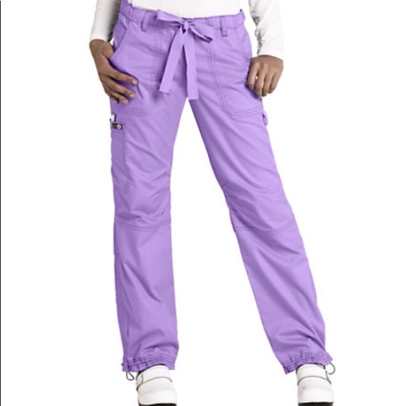 KOI Pants - KOI 💉 FRESH LILAC LINDSEY CARGO SCRUB PANTS XL
